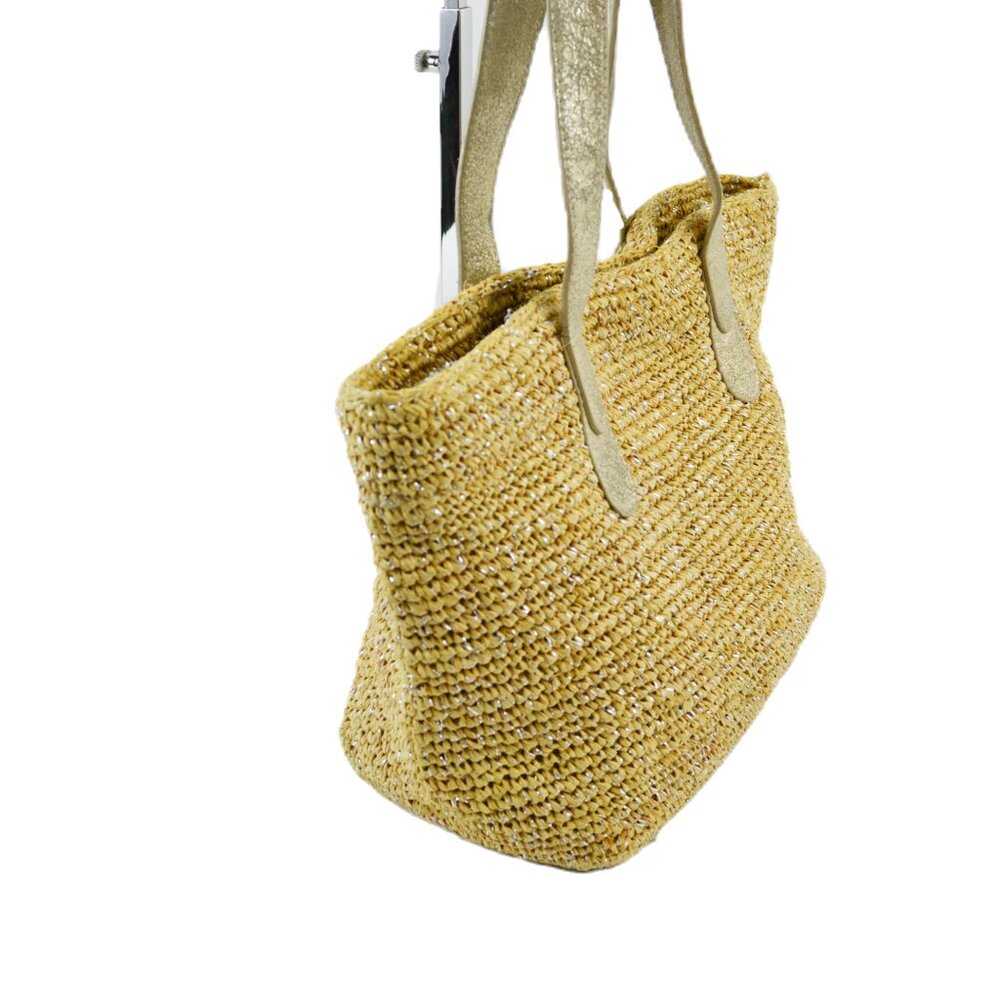 Flora Bella Raffia Woven Tote Bag #217-2 - Picture 3 of 6